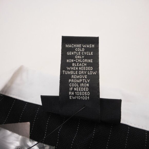 NWT Lane Bryant Wrap Shirt Dress Black with Contrast White Collar Womens Size 18 - Picture 9 of 10